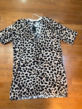 Torrid Black and Cream Leopard Print Button-Up cardigan NWT 2X